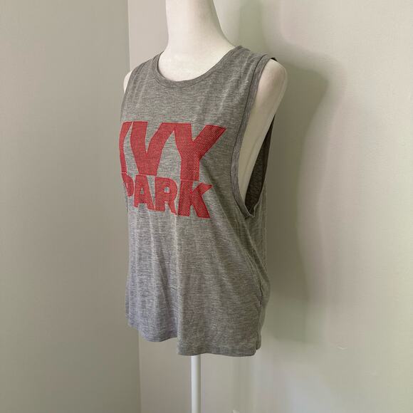 Ivy Park gray sleeveless logo tank top size XXS - Picture 3 of 11